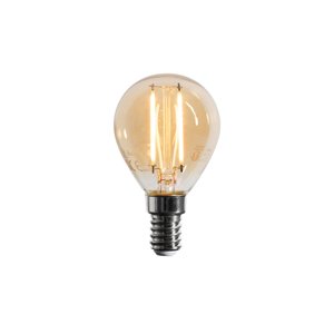 Stmívatelné LED žárovky E14 G45 zlaté 4W 330lm 2100K