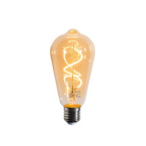 Stmívatelná LED žárovka E27 se spirálovým filamentem ST64 zlatá 4W 270lm 2100K