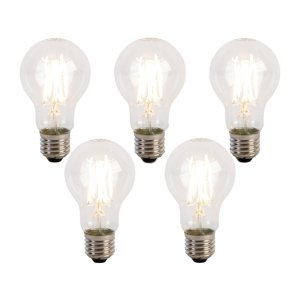 Sada 5 stmívatelných LED žárovek E27 se 3 stupni stmívání A60 5W 700lm 2700K