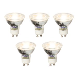 Sada 5 stmívatelných LED žárovek GU10 5W 370lm 3000K