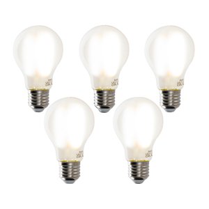 Sada 5 chytrých LED žárovek E27 A60 matné 7W 806lm 1800-4000K