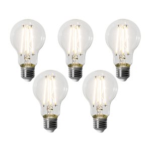 Sada 5 ks E27 dimbare LED lamp A60 8W 900 lm 3000K
