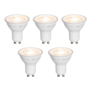 Sada 5 čirých LED žárovek GU10 50 mm 7,5 W 800 lm 3000 K