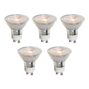 Sada 5 čirých LED žárovek GU10 50 mm 4,5 W 360 lm 2700 K
