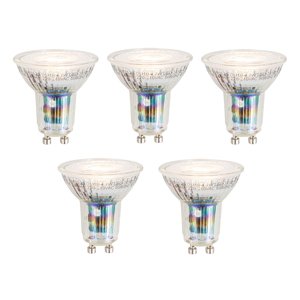 Sada 5 ks Chytré stmívatelné LED žárovky GU10 50 mm opálové 7 W 630 lm 2700 K