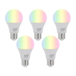 Sada 5 ks Stmívatelné LED žárovky E27 A60 Opal 9W 806lm 2700-6500K