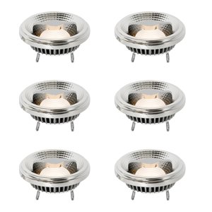 Sada 6 stmívatelných LED žárovek G53 111mm 12W 600 lm 2700K