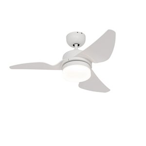 Stropní ventilátor bílý 86,7 cm vč. LED stmívatelný s dálkovým ovládáním - Yuki
