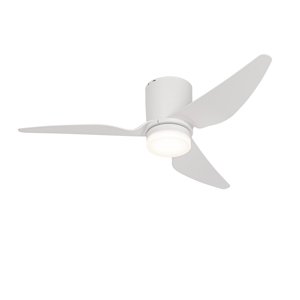 Stropní ventilátor bílý 123 cm vč. LED stmívatelný s dálkovým ovládáním - Patty