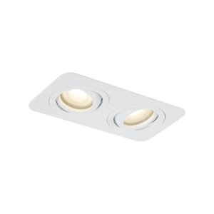 Kulaté zapuštěné bodové svítidlo bílé GU10 50mm otočné a naklápěcí IP44 2-světla - Alberto