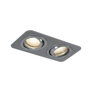 Kulaté zapuštěné bodové svítidlo Gunmetal GU10 50mm otočné a naklápěcí IP44 2-světla - Alberto