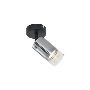 Moderní stropní bodové svítidlo Gunmetal s nastavitelným sklem - Drain