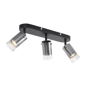 Moderní stropní bodové svítidlo Gunmetal 3-světla otočné a nastavitelné - Drain