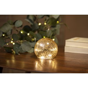 Stolní lampa zlatá 20 cm včetně LED - Lua