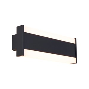 Moderní nástěnné svítidlo černé 30 cm vč. LED CCT IP54 - Vanya