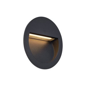 Moderní zapuštěné nástěnné svítidlo černé vč. LED IP65 - Gem