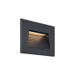 Moderní zapuštěné nástěnné svítidlo černé 11,5 cm vč. LED IP65 - Trem
