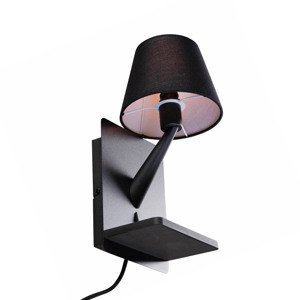 Moderní nástěnná lampa bílá s USB-C a indukční nabíječkou - Comfort