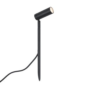 Bodové světlo se zemním hrotem černé 40 cm vč. LED nastavitelné IP65 vč. kabelu a zástrčky - Carl
