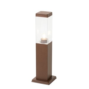 Chytré venkovní sloupkové svítidlo rezavě hnědé 45 cm vč. P45 - Malios