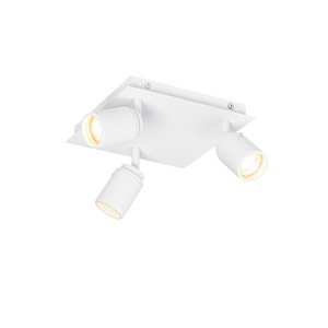 Chytré koupelnové bodové svítidlo bílé čtvercové 3-světlo IP44 vč. 3 Wifi GU10 50mm - Ducha