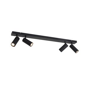 Chytré stropní bodové svítidlo černé 4-světelné nastavitelné vč. 4 Wifi GU10 50mm - Renna